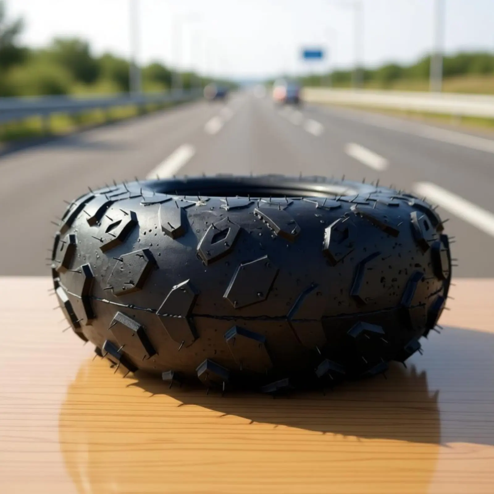 

145/70-6 Tire Rim Assembly Long-Lasting Tubeless Kart Wheel Assembly 145/70-6 Tire Set Heavy Duty Vehicle Parts