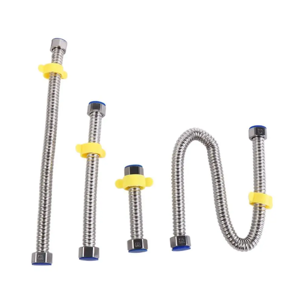 Высокотемпературный шланг из нержавеющей стали 304, взрывозащищенные утолщенные гофрированные трубы, нержавеющая сталь 304, с гаечным ключом