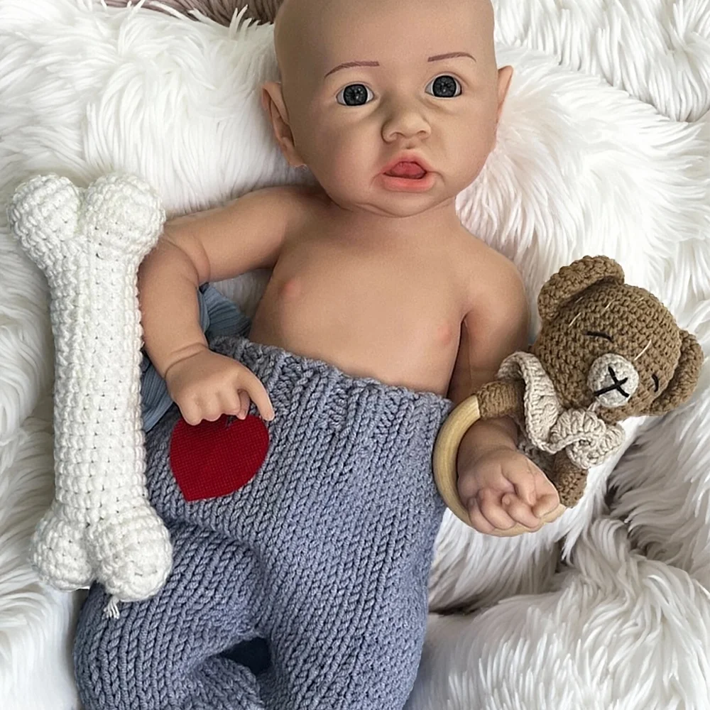 

18 "Реалистичная силиконовая кукла реборн, силиконовая спящая маленькая маленькая девочка, силиконовая кукла с венами для новорожденных девочек