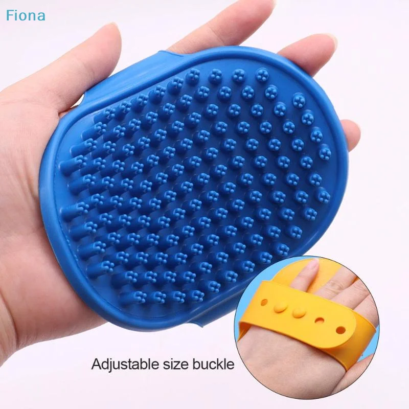 ✔Pet Bath Brush Dog Cat Grooming Brush Soft Silicone Massage Glove With Adjustable Strap Hair Remover Brush Pet Bathing Tools