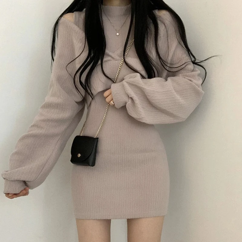 

Шикарное осеннее винтажное вязаное платье с длинным светом. Универсальное шило и ор. Женское модное облегающее платье.