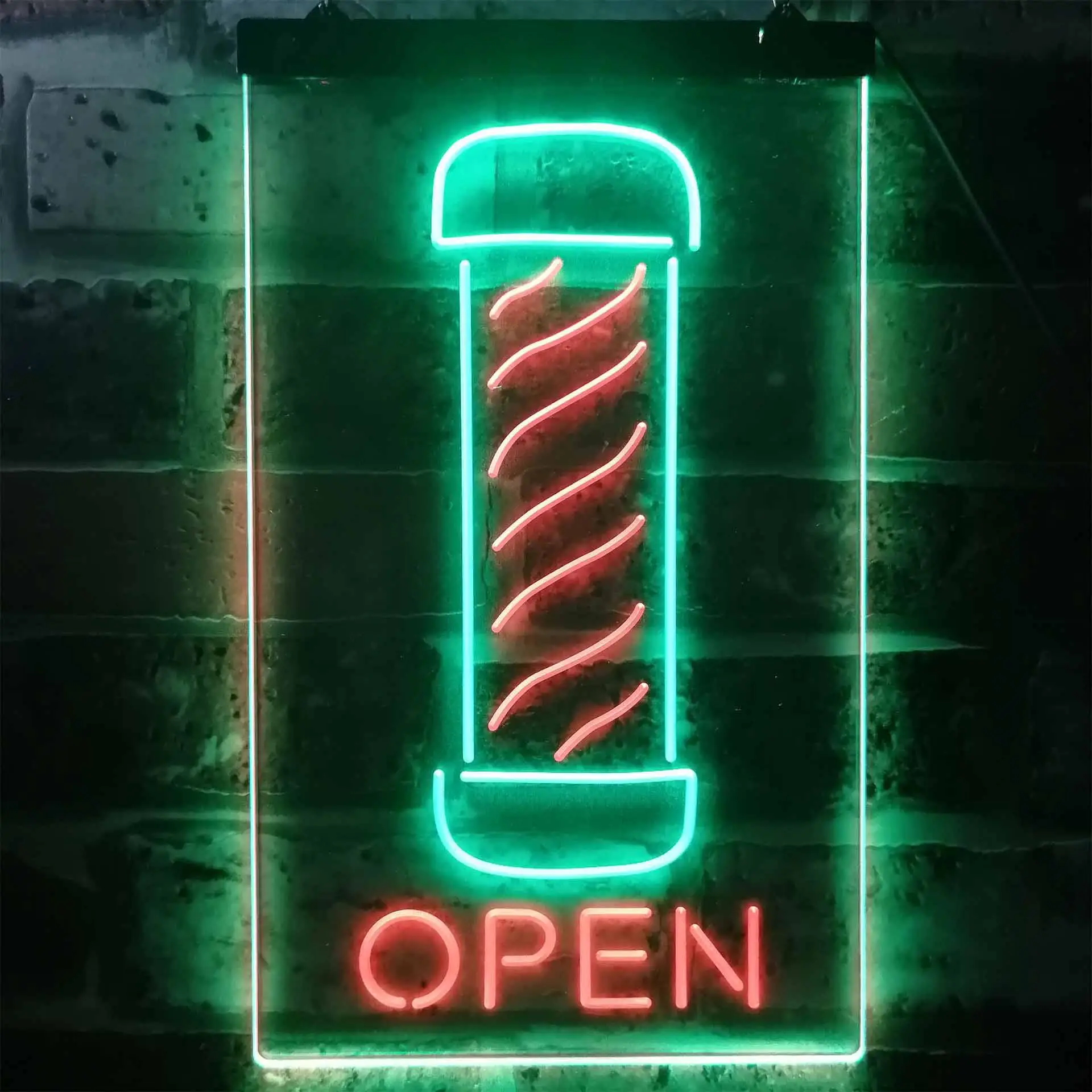 

Barber Pole. Hair Cut Dual Color Led Neon Sign st6-i2006