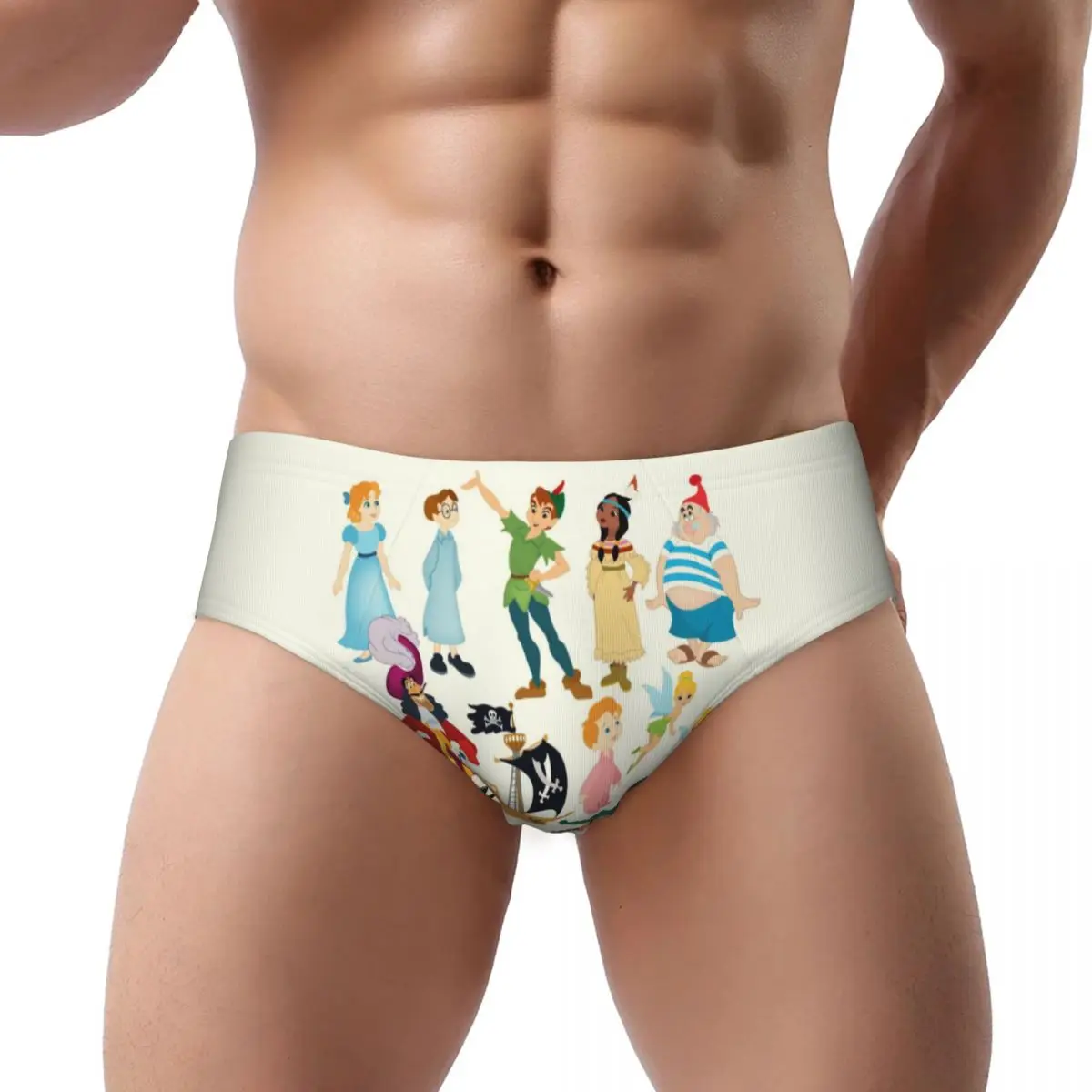

Custom Men Peter Pan Cartoon Underpants Stretch Briefs Underwear