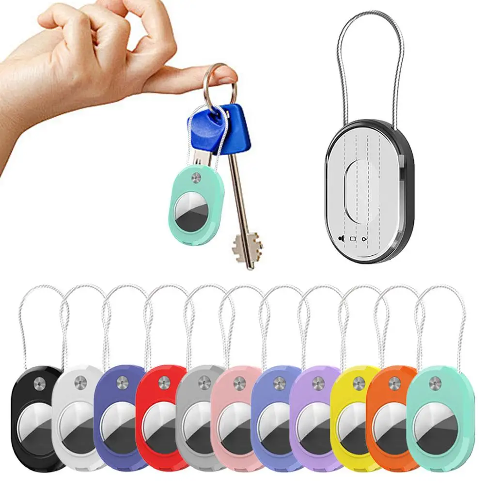 حامل ل أبل Airtags حامل سلسلة المفاتيح حافظة واقية شل اكسسوارات مكافحة الإفلات Airtags الحيوانات الأليفة الأمتعة على ظهره N7C0