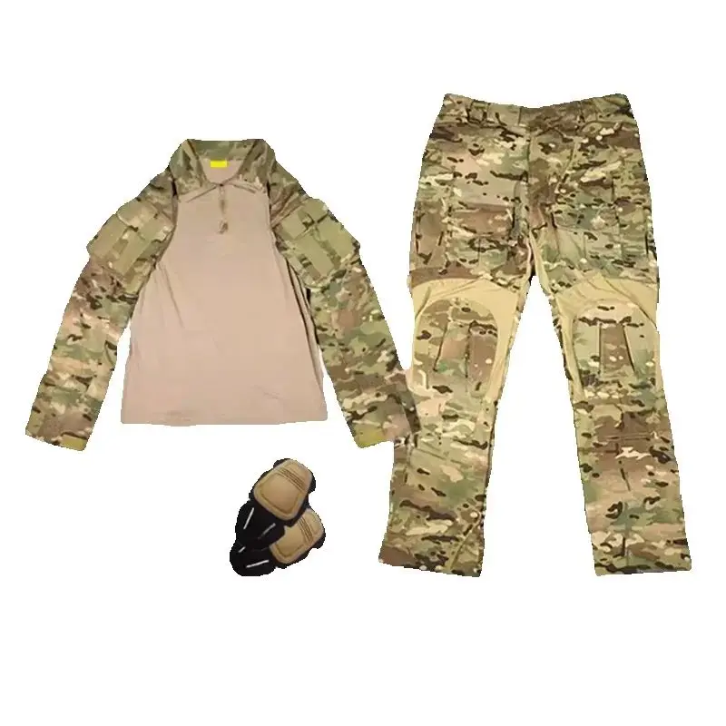 Tuta tattica da rana mimetica tattica Tom Gen3 MC, set da allenamento per sport all'aria aperta, tuta da caccia G3, maniche lunghe + pantaloni