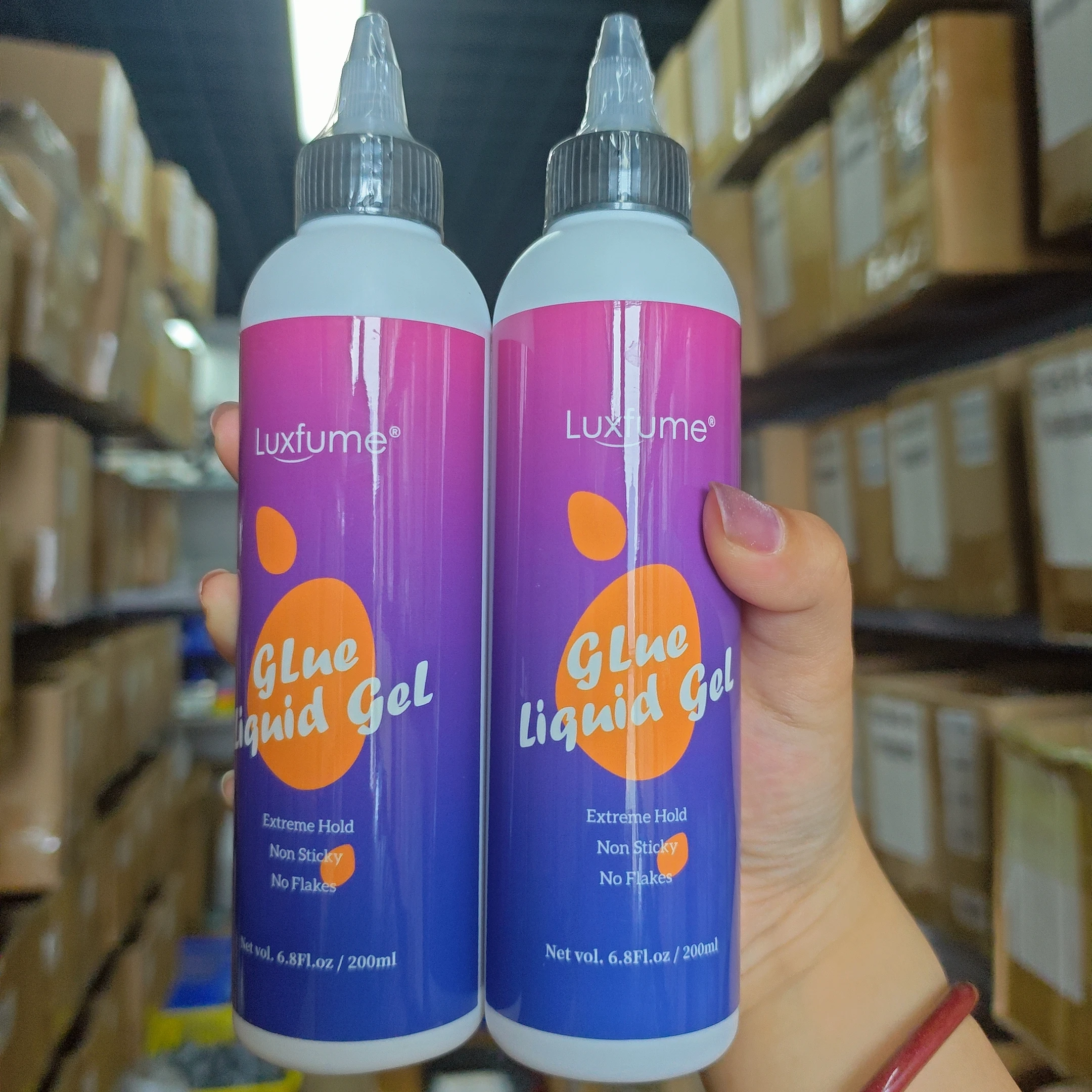 

200ml Glue Liquid Gel Invisible Wig Adhesive Clear Edge Control Styling Gel For Baby Hair Edge control Lace Glue Gel