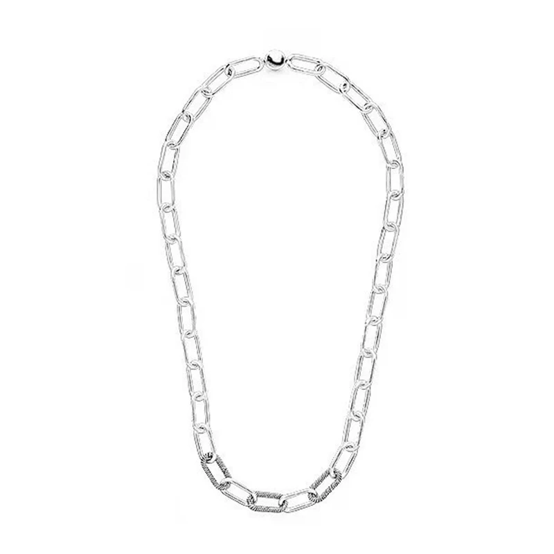 Bild 3: 2025 Trendige Mode 45-60CM Silberne Schlangenkette Halskette Anhänger Geeignet für Original-Perlenschmuck DIY Schmuck Geschenke