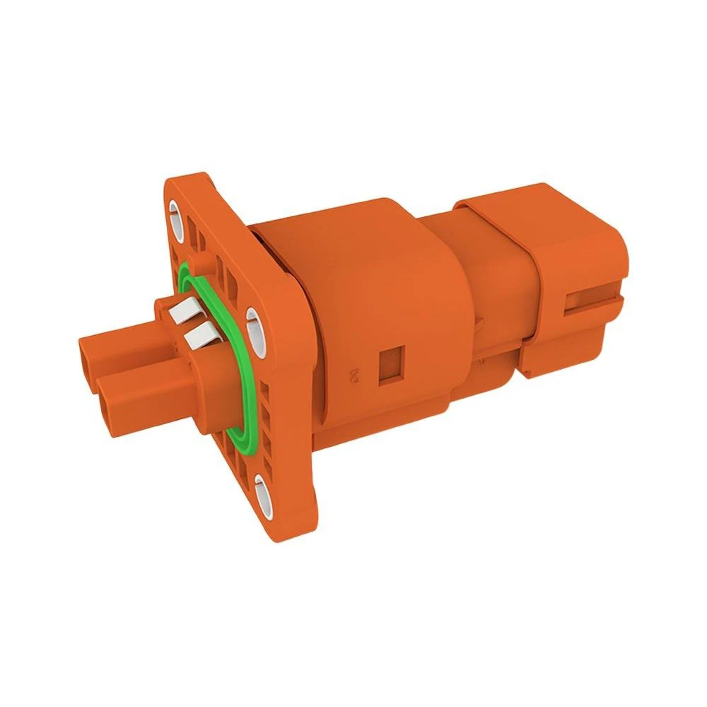 2 Core Straight Plug Connector 20A 30A 40A Charger Connector 1000V DC 360° Shield IP67 Waterproof Flame Retardant Plug Connector