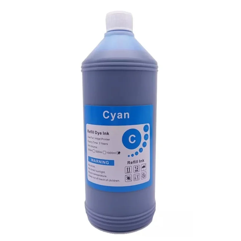 1000ML 1KG Liter Black C M Y Refill Dye Based Ink Kit Replacement For Epson Canon HP Brother Lexmark Samsung Dell Inkjet Printer