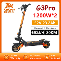 KuKirin G3 Pro Electric Scooter 1200W*2 EScooters 52V 23.2Ah 80KM Range 65Km/h Speed 10\