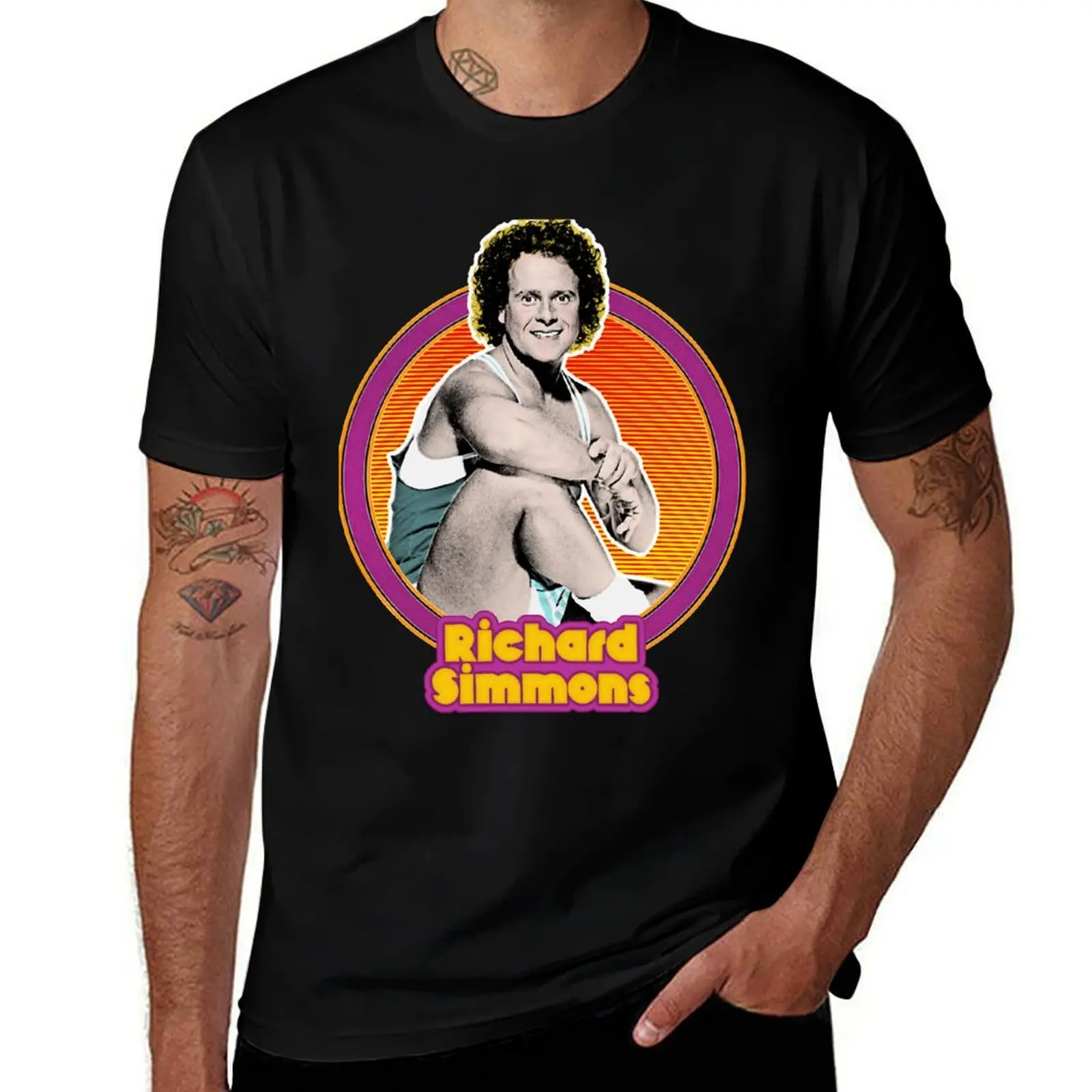 Gifts For Men Richard Simmons Retro Style Fan Artwork Graphic For Fan T-Shirt Tough Fabric Work Tee T-Shirt