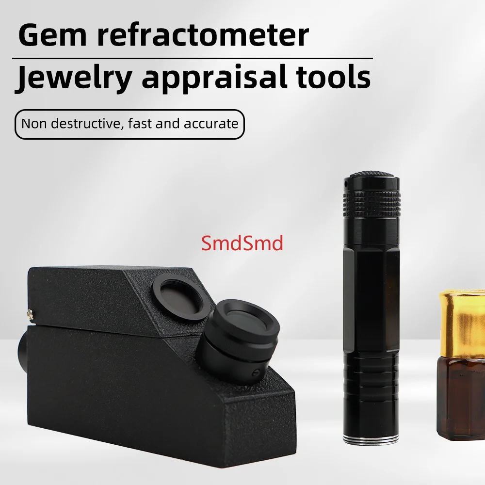 1.30 ~ 1.81RI Gem Refractometer Ruby Jade Diamond Jewelry Refracto Meter Professional Appraisal Tools with Refracting Oil Light