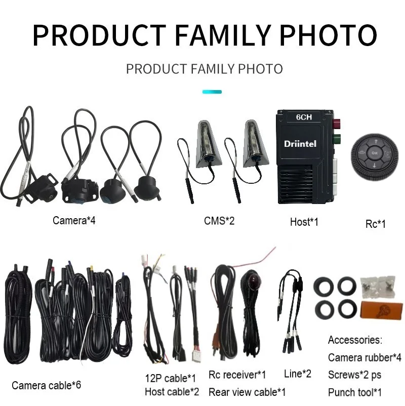 Driintel 1080P Around View 360° panorama system 3D Camera Car Surround panoramic circular review DVR recorder Monitoring - Image 6