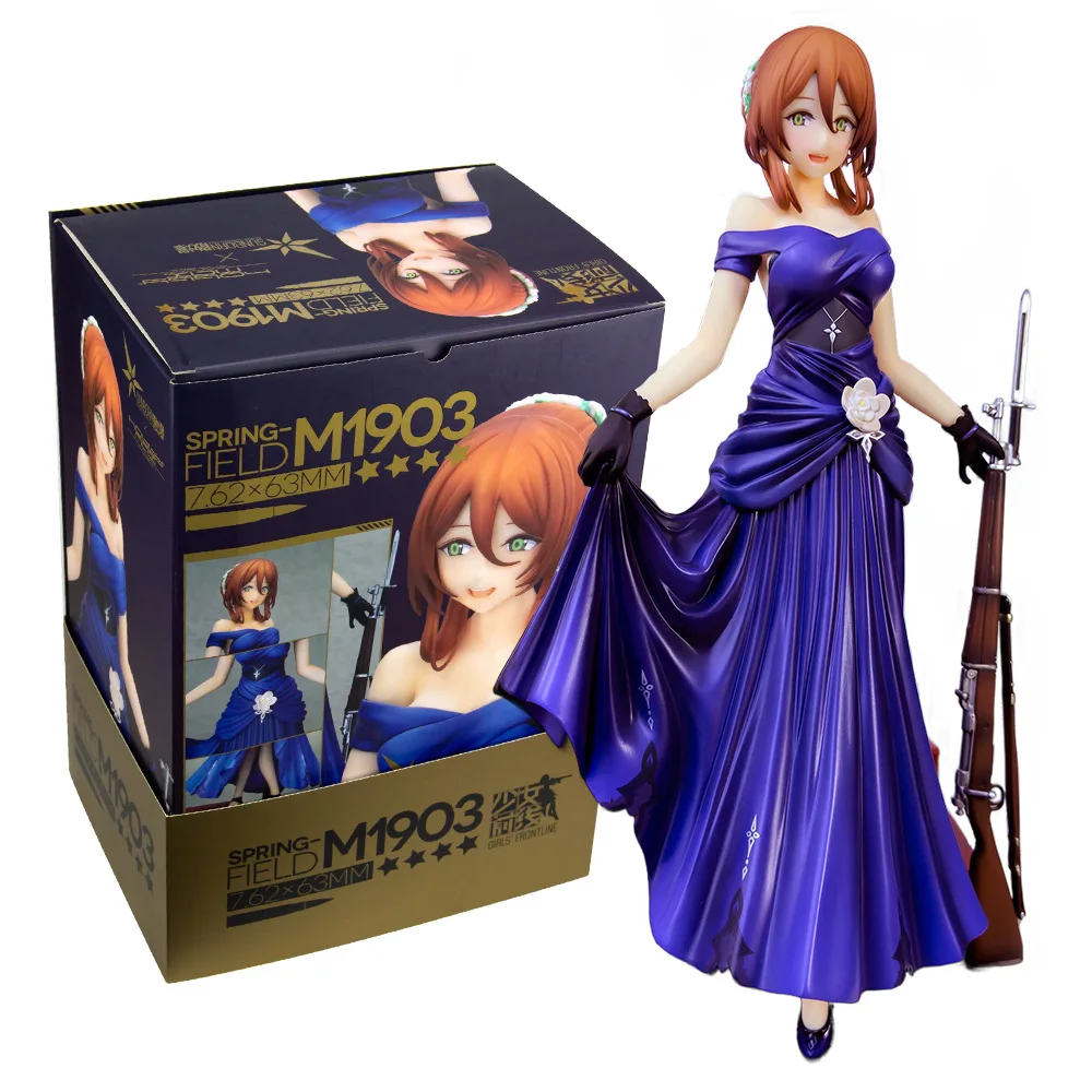 

28CM Anime Game Girls Frontline Springfield Queen Under the Lights Ber Evening Dress Model Toy Aciton Figure Doll PVC
