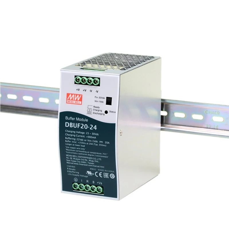 DBUF20-24 24V/20A DBUF40-24 24V/40A Mean Well DIN Rail Type Buffer Module Industrial Control Equipment