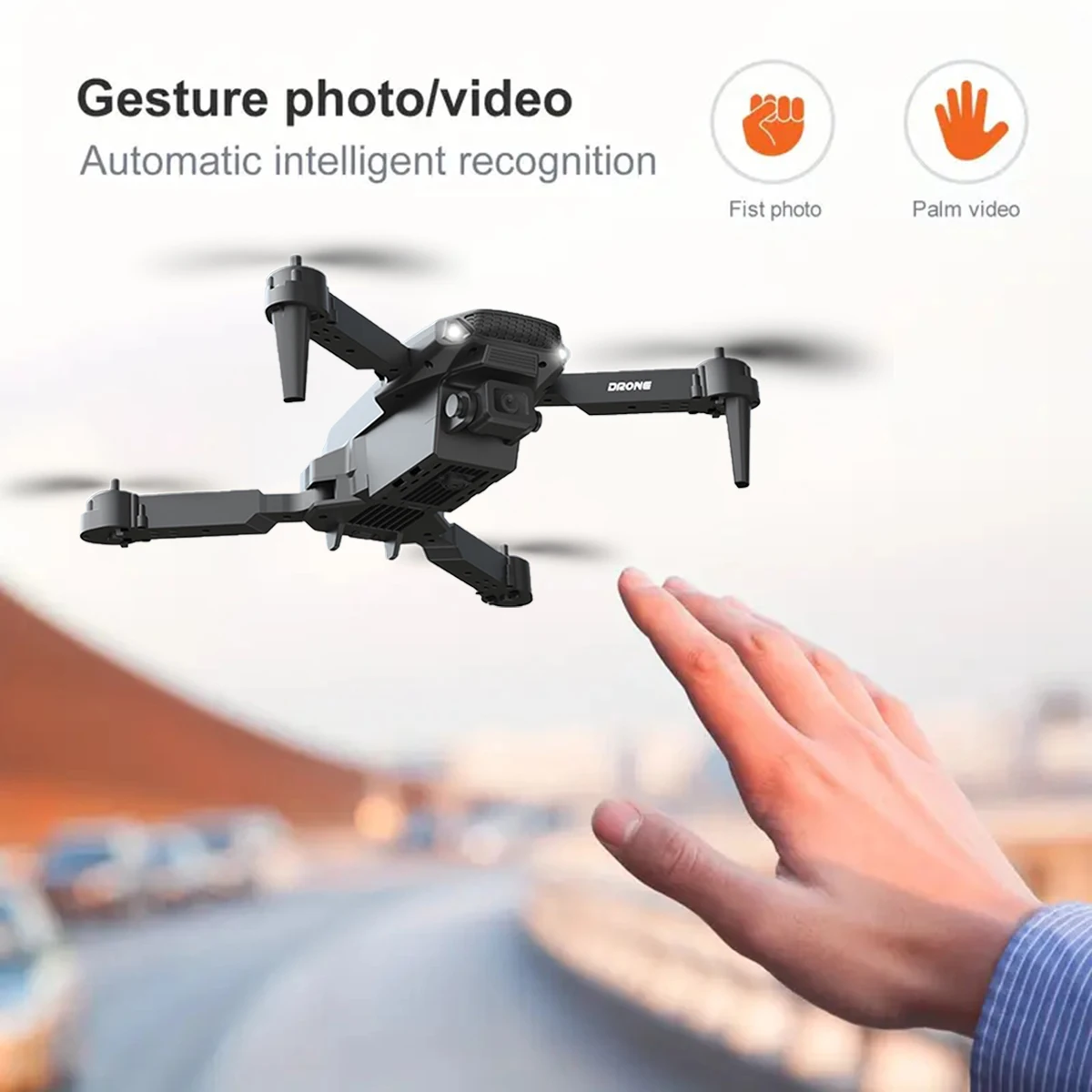 

Pocket - Size Foldable Drone for Travel, 4K HD Camera, Optical Flow Stabilization, 40M Remote, Ultra - Portable for Capturing Tr