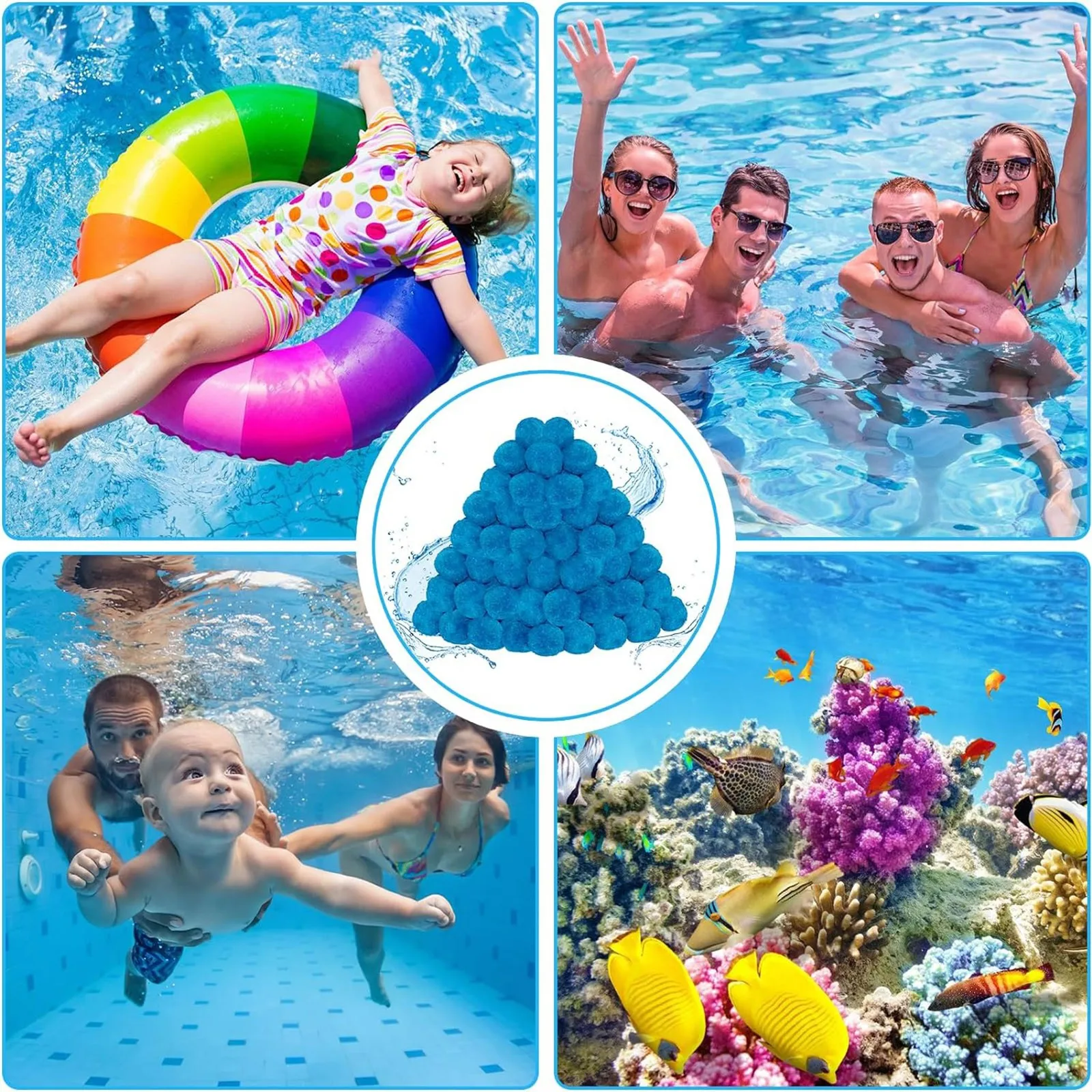 Swimming Pool Filter Ball, A Newly Upgraded And Efficient To Swimming Pool Filter Sand, Reusable Environmentally Filter Ball