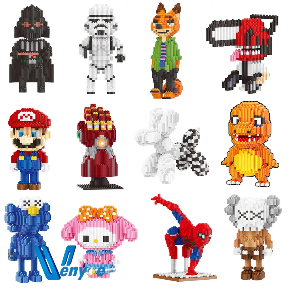 

Star Wars Connection Building Block Spider Iron Man Darth Vader Model Nick Judy Cartoon Figure Mini Brick Toy for Birthday Gift