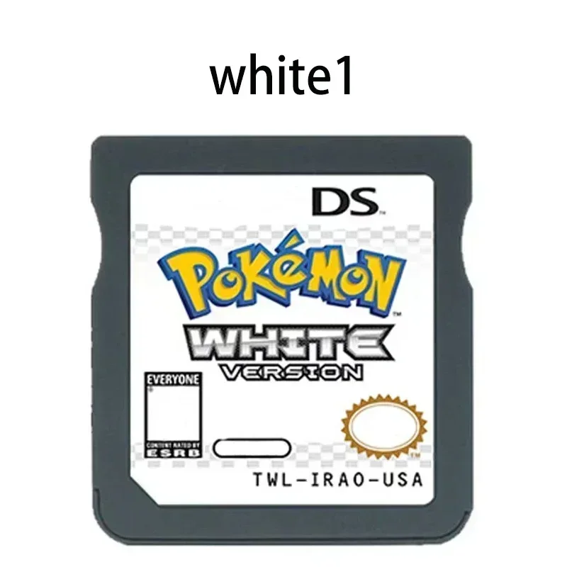لعبة بطاقة NDS لمشغل البوكيمون NDS المحمول DS لعبة فيديو خرطوشة HeartGold SoulSilver هدية باللونين الأبيض والأسود