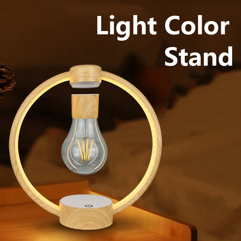 Magnetic Levitating Bulb Retro Atmosphere Lamp RGB LED Night Light Eye Protection USB Lamp for Bedroom Home Room Decor Gift