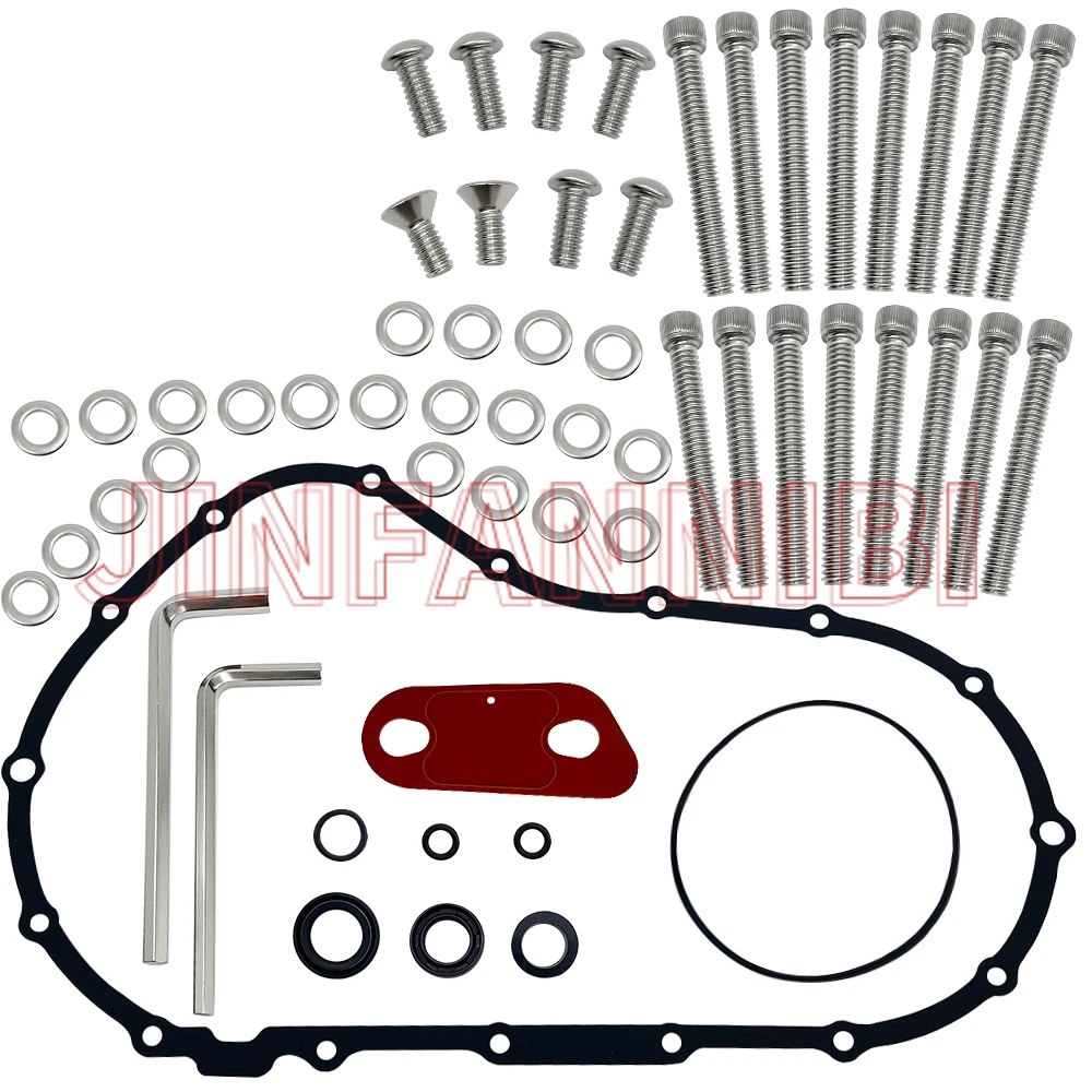 304 Stainless Steel Clutch Primary Cover Bolts Kit Set for Harley Iron 883 1200