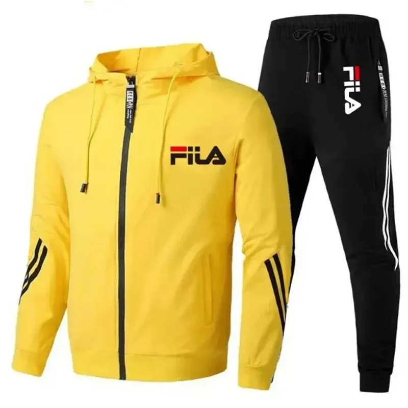 Conjunto Deportivo de Dos Piezas para Hombre, Primavera-Otoño 2026, Chaqueta con Cierre y Pantalones Deportivos, para Baloncesto, Fitness y Uso Casual