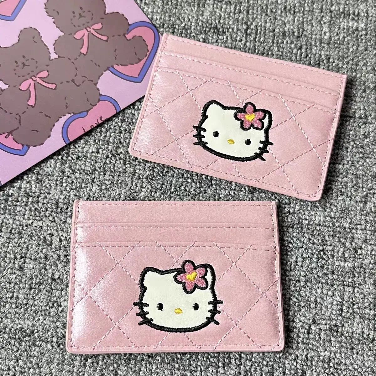

cute new Hello Kitty Bag Peripheral NEW Mini Cartoon Simple Card Holder Delicate Fashion Versatile Personality ID Storage Bag