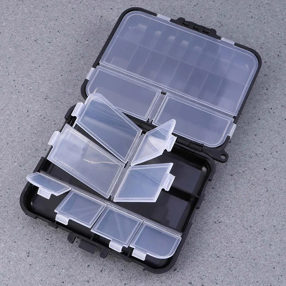 

2pcs Fishing Durable Plastic Storage Organizer Compact Portable Multi-function Lure Hook Bait Accessories Container