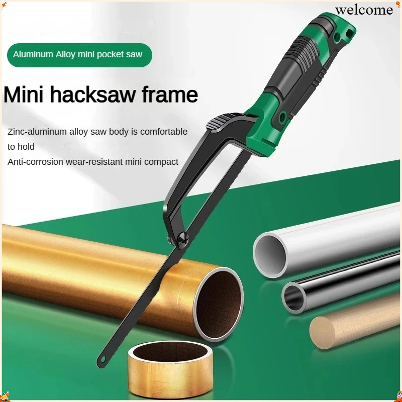 Mini Hacksaw Set With 11pcs Blades Portable Saw for Wood Plastic Metal Acrylic Cutting DIY Woodworking Hand Tools