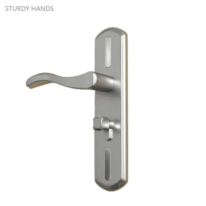 1 set of stainless steel bedroom door lock old-fashioned family universal room handle door handle lock including key