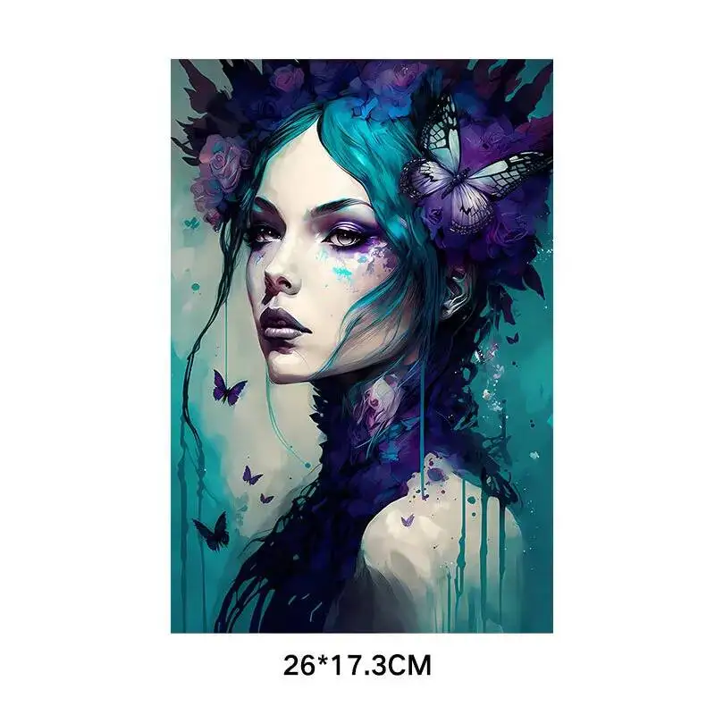 Fashion Art Girls Photos Iron On Transfer Stickers DIY Woman T-shirt Custom Patch Sticker On Clothes Heat Transfer Vinyl