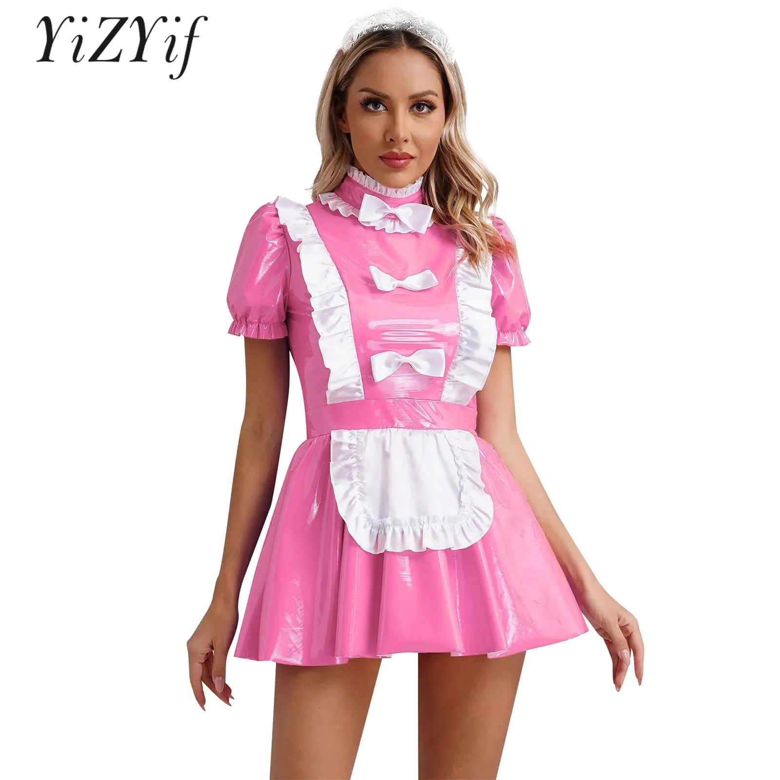 

Women Nightwear Nightclub Costume Fancy Dress-up Theme Party Naughty Maidservant Uniform Set Servant Cosplay Suit Temptation