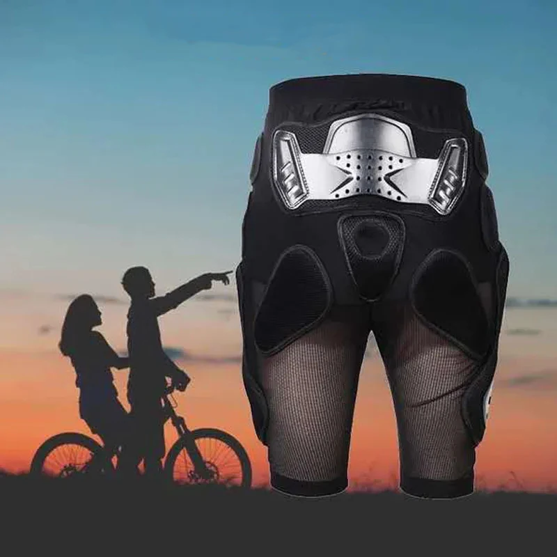 Motorcycle protective mid-length pants armor pants outdoor cycling anti-drop pants Breathable men's cycling equipment summer