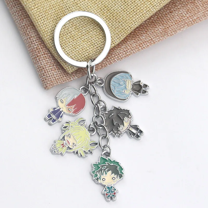 أنيمي بطلي كلية المينا المفاتيح الكرتون لطيف الشكل قلادة كيرينغ لمحبي أنيمي تأثيري الدعائم مجوهرات هدايا #5