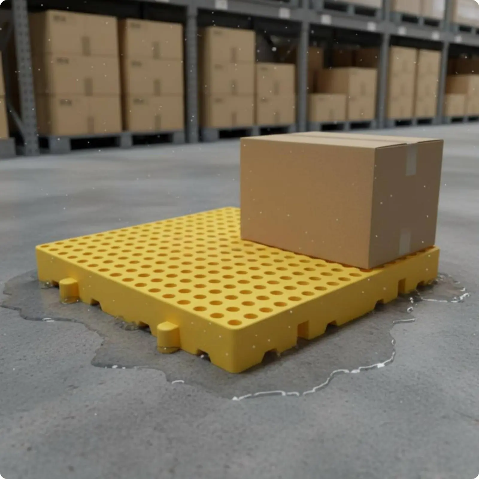 

Modular Plastic Pallet Interlocking Breathable Grid Pallet Warehouse Floor Mat Waterproof Storage Equipment Easy to Clean