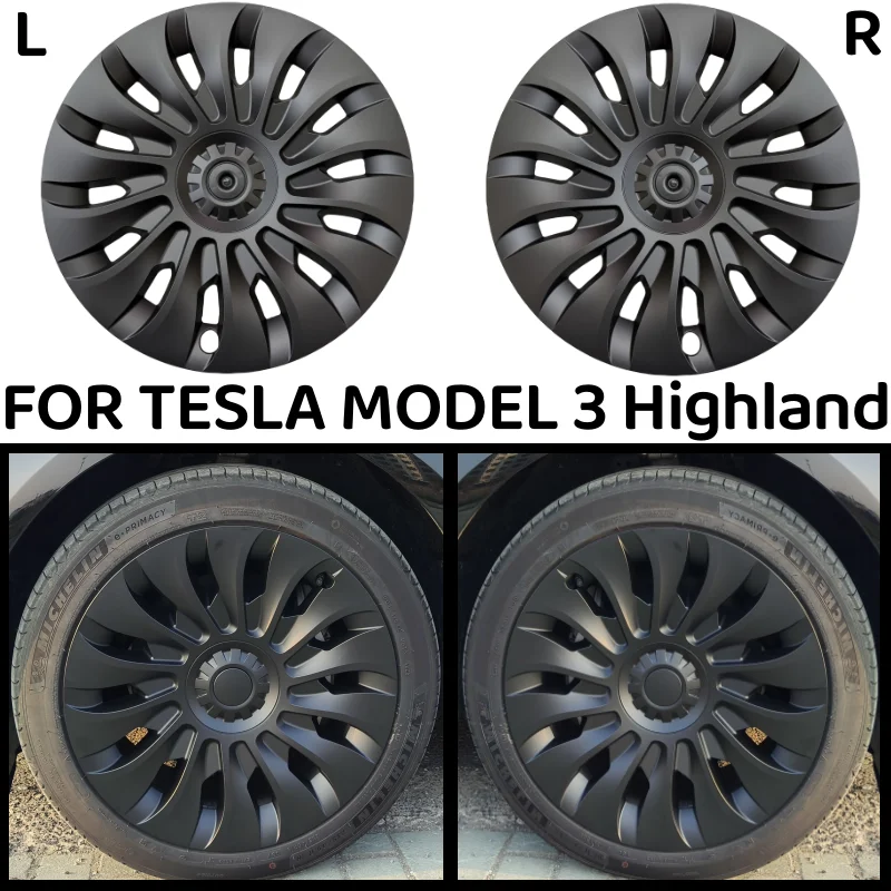 

4PCS 18-Inch HubCap for New Tesla Model 3 Highland 2024 Performance Replacement Wheel Cap Automobile Full Rim Cover Accessories