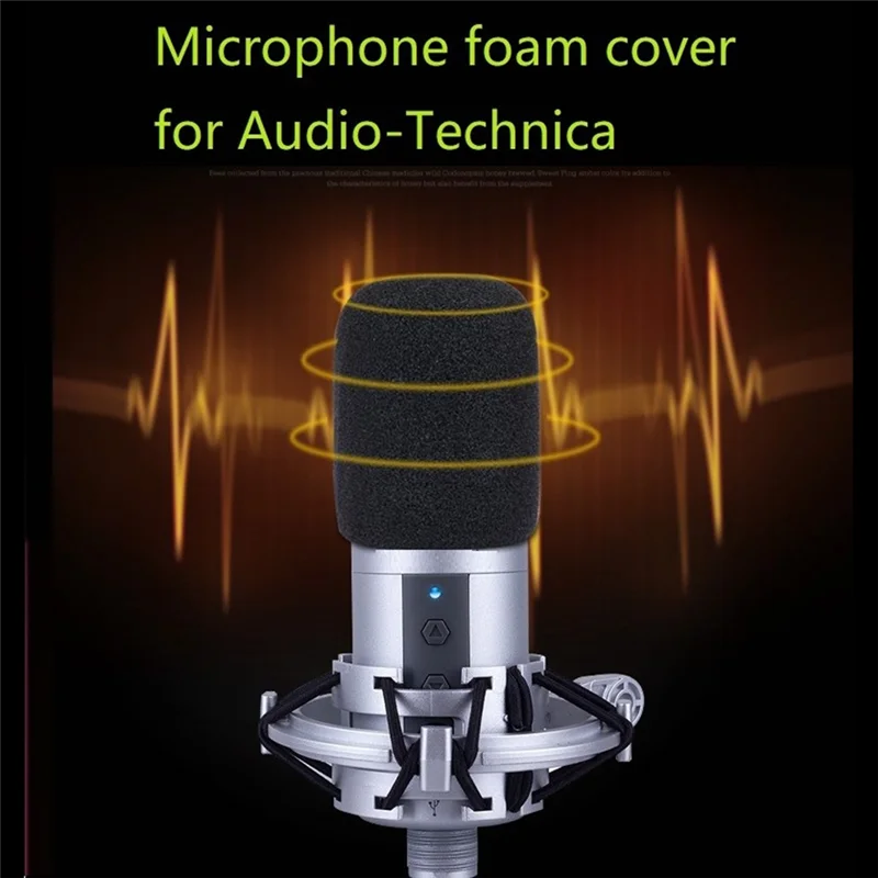 AAAEL-1PC Microphone Cover Foam Wind Screen Cover Filter For Audio Technica AT2020 ATR2500 AT2035 And Other Large Microphones