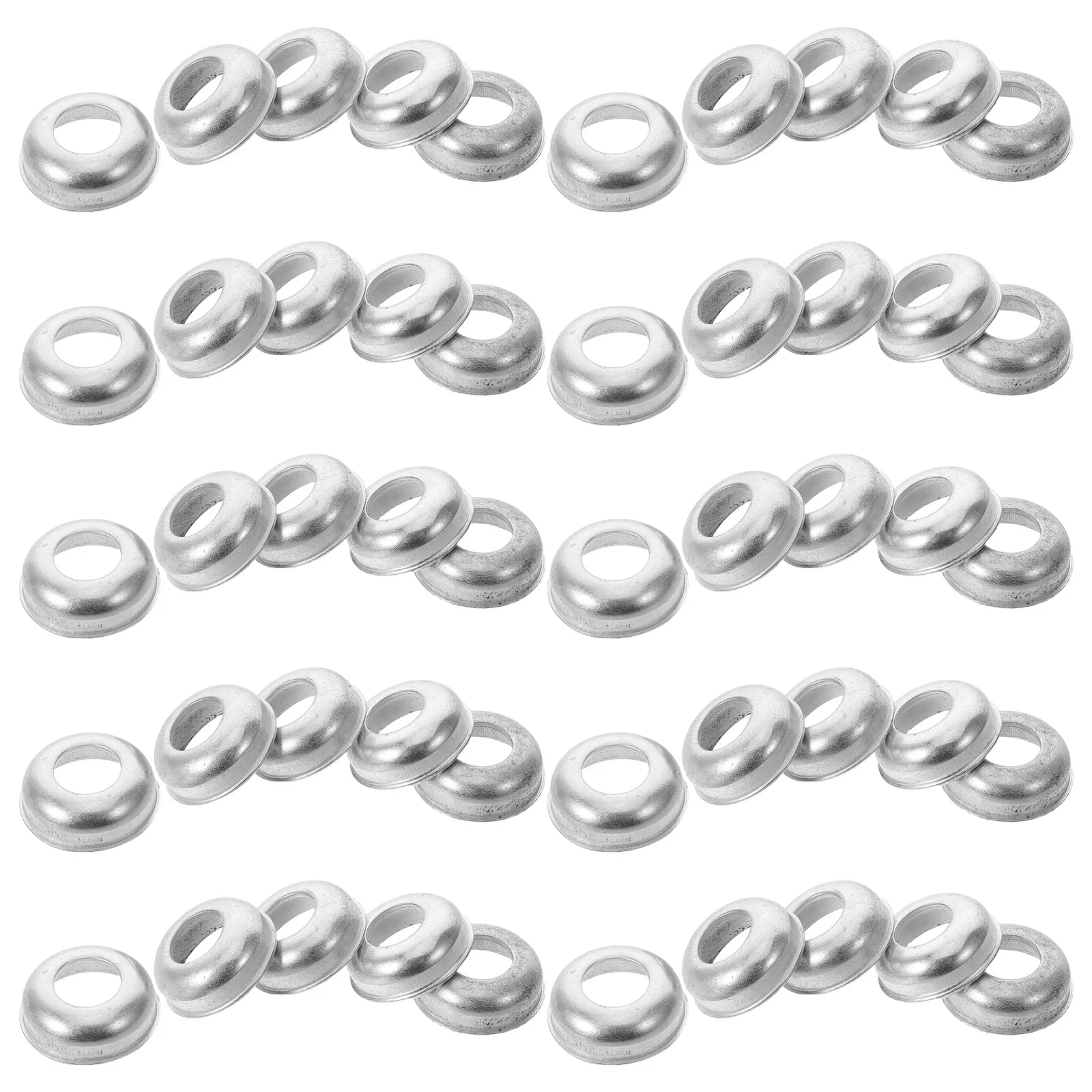 

50Pcs Bicycle Hub Cups Precision Machined Metal Hub Washer Repair Parts for Front Rear Wheel Bearing Assembly Shock Absorption