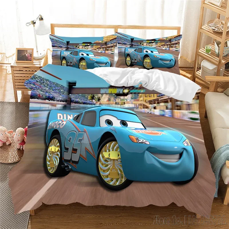 New Red Lightning McQueen 95 Cars Duvet Cover Set HD Comforter Cover for Kids Bedding Sets Bedclothes Bedroom Decor