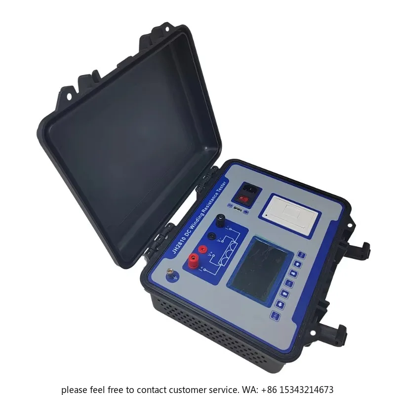 JH2810 Portable DC Resistance Meter Transformer Ohmmeter 10A Transformer Motor Cable Test DC Winding Resistance Tester