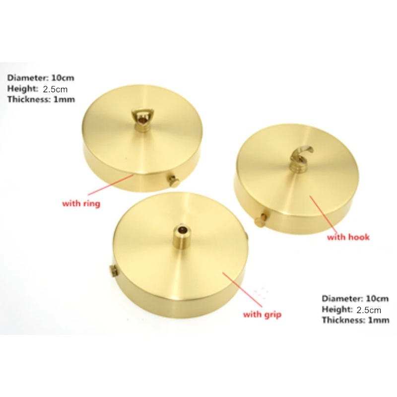 All-brass Ceiling Rose Tray 100% Copper Pendant Lamp Base Canopy Lighting Accessories Beside Wall Light Fixed Ceiling Plate