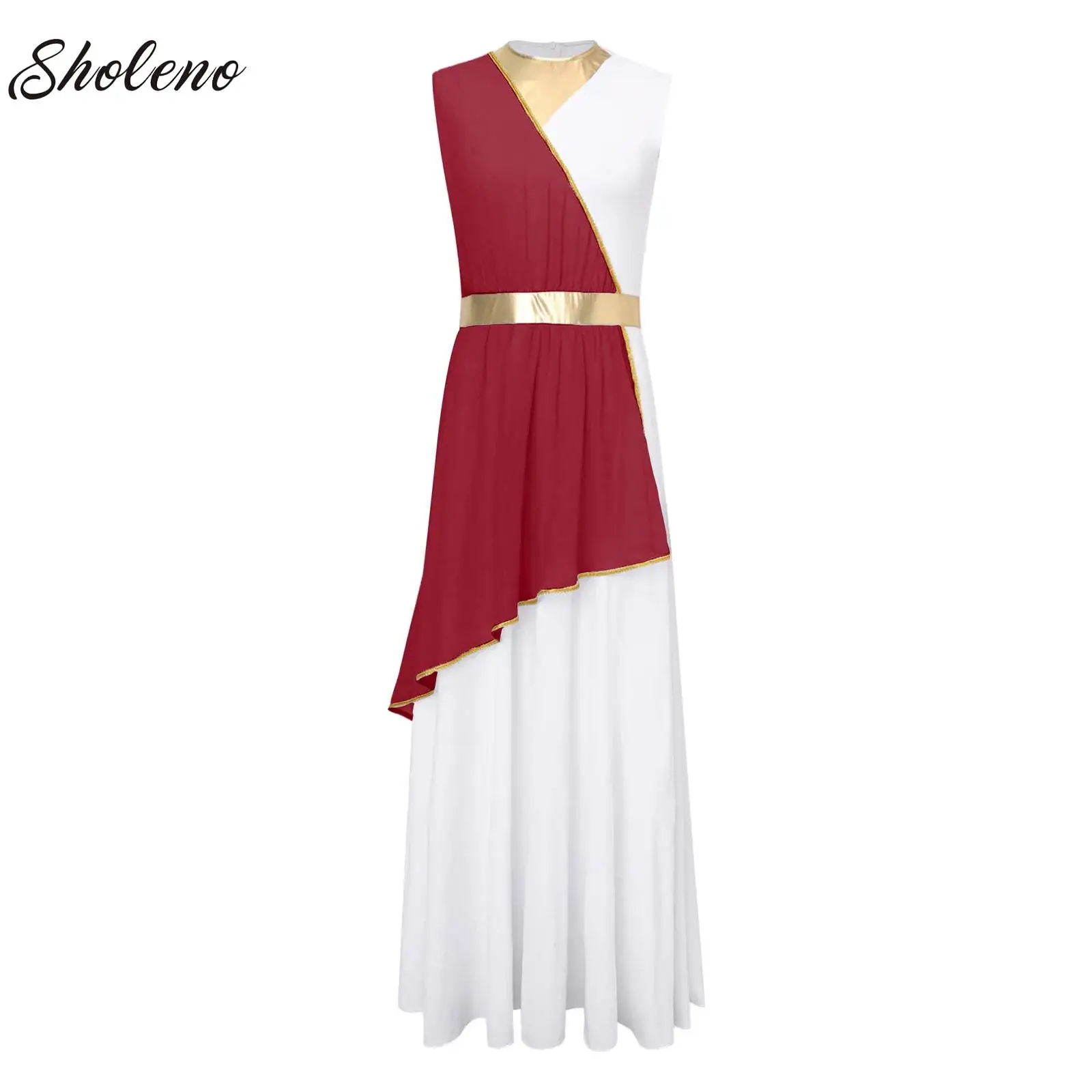 

Women Worship Praise Liturgical Dress Lyrical Contemporary Dance Performance Tunic Dress Church Christian Robe Ballet Costume
