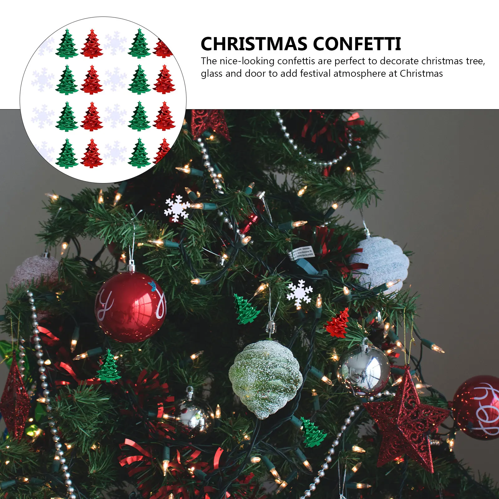 

3 Packs Christmas Confetti 3D Xmas Decorative Shreds For Holiday Party Wedding Festival Glitter Supplies Diy Craft Accessories