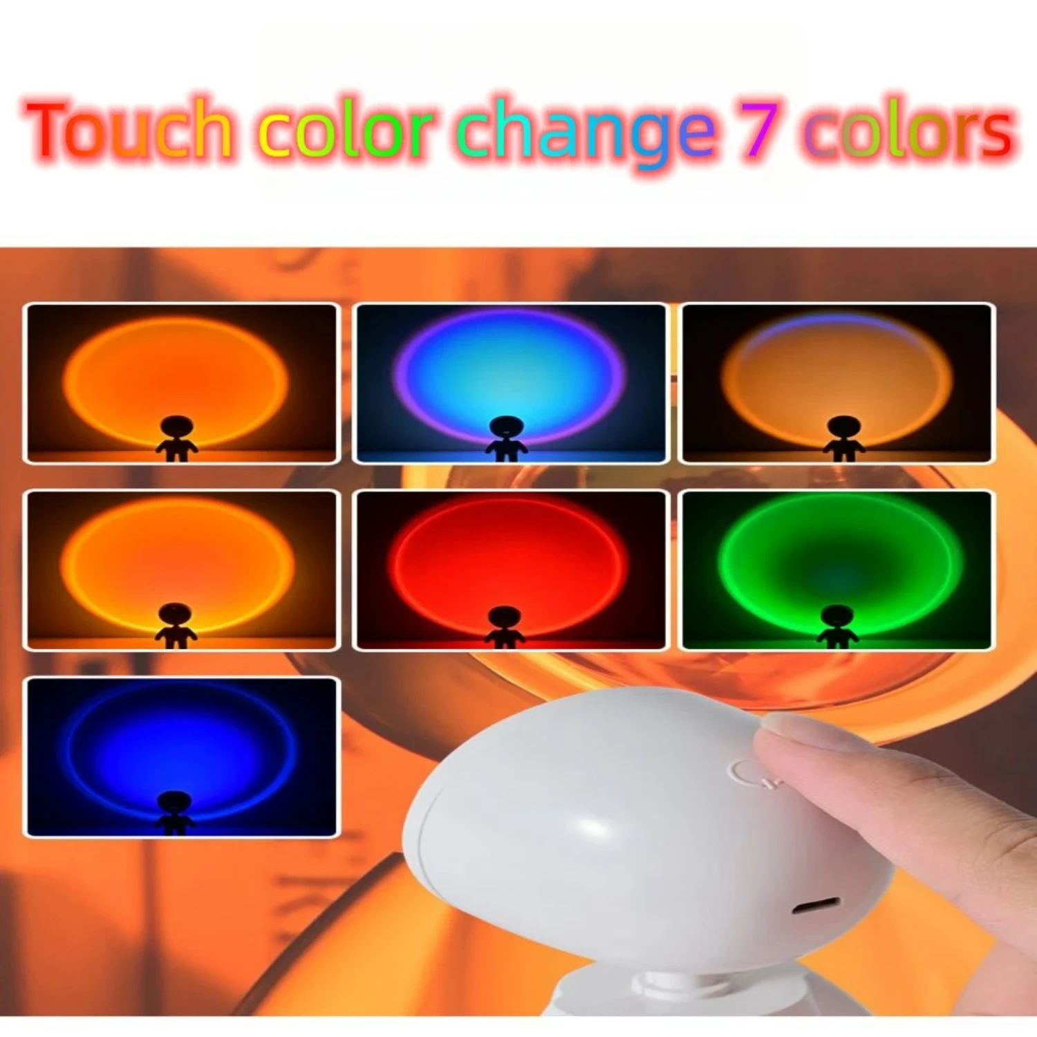 New LED Sunset Light  Lamp Astronaut Light Projector Rainbow Night Light USB Room decoration Lamps  Birthday Gifts