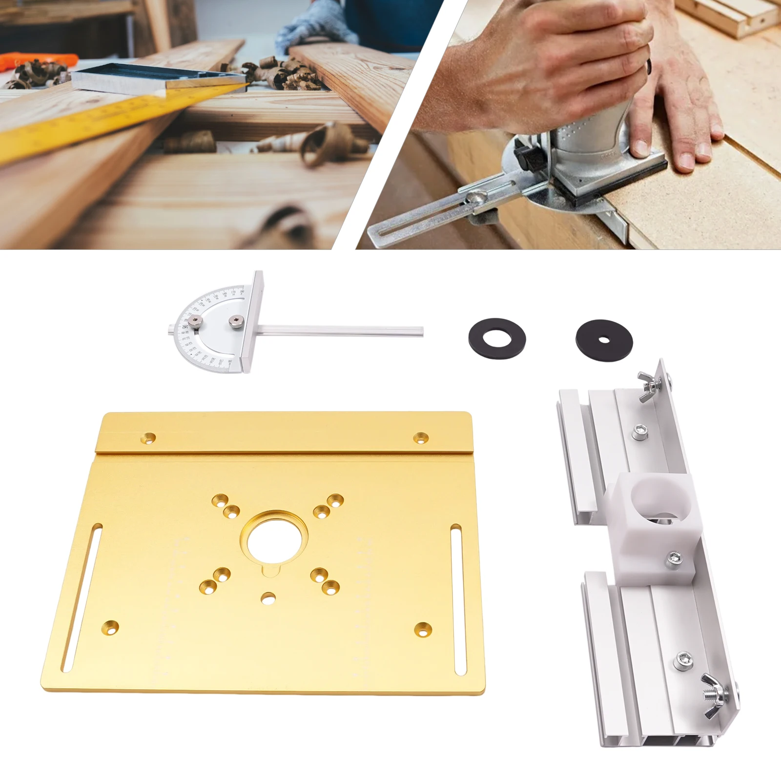 

Rust-Proof Trimming Tools Router Table Insert Plate Woodworking Engraving Machine Flip Plate Easy to Clean DIY Tool