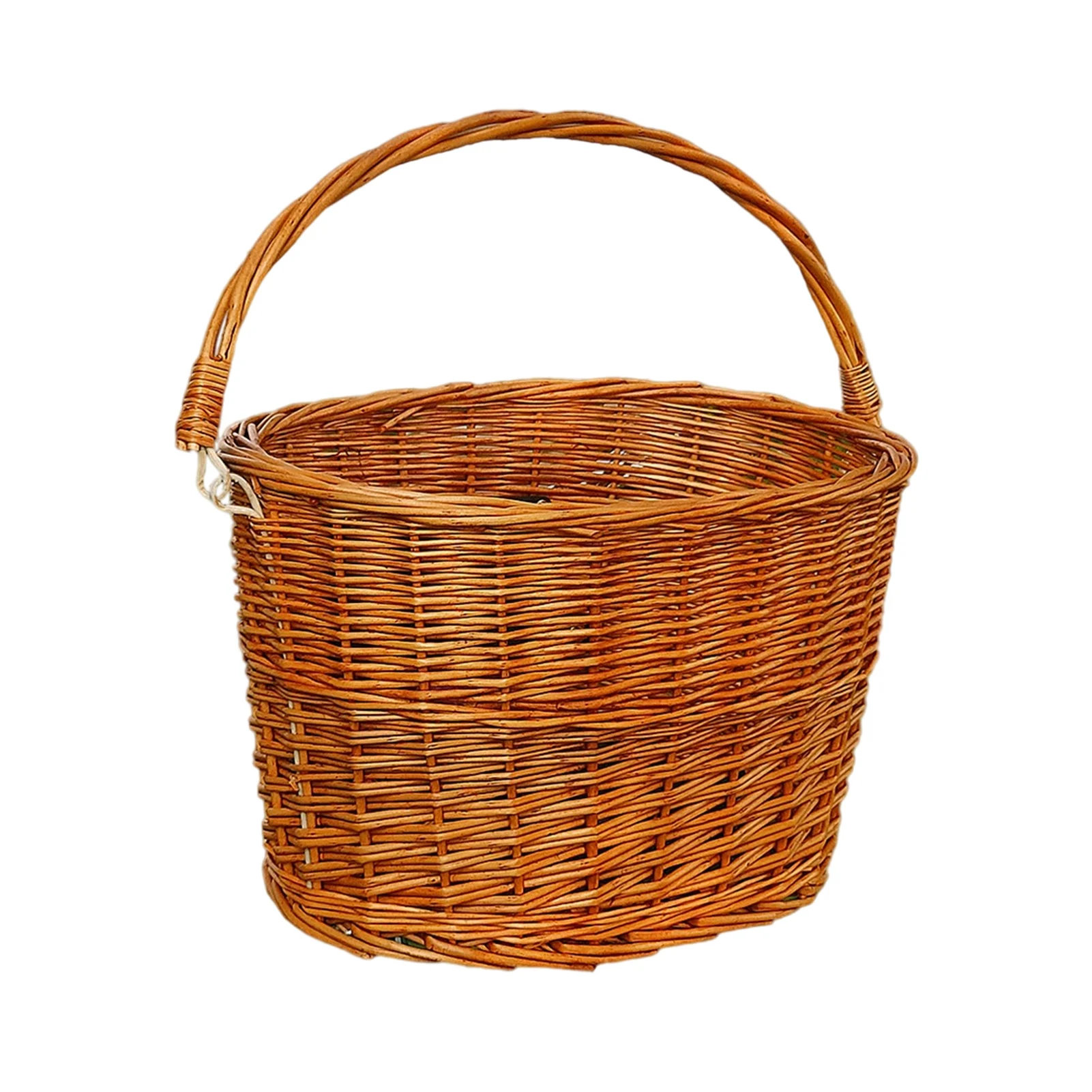 Bike Basket Wicker Front Handlebar Bicycle Basket Adjustable Detachable Woven Bike Basket Bicycle Accessories For Kids & Adult