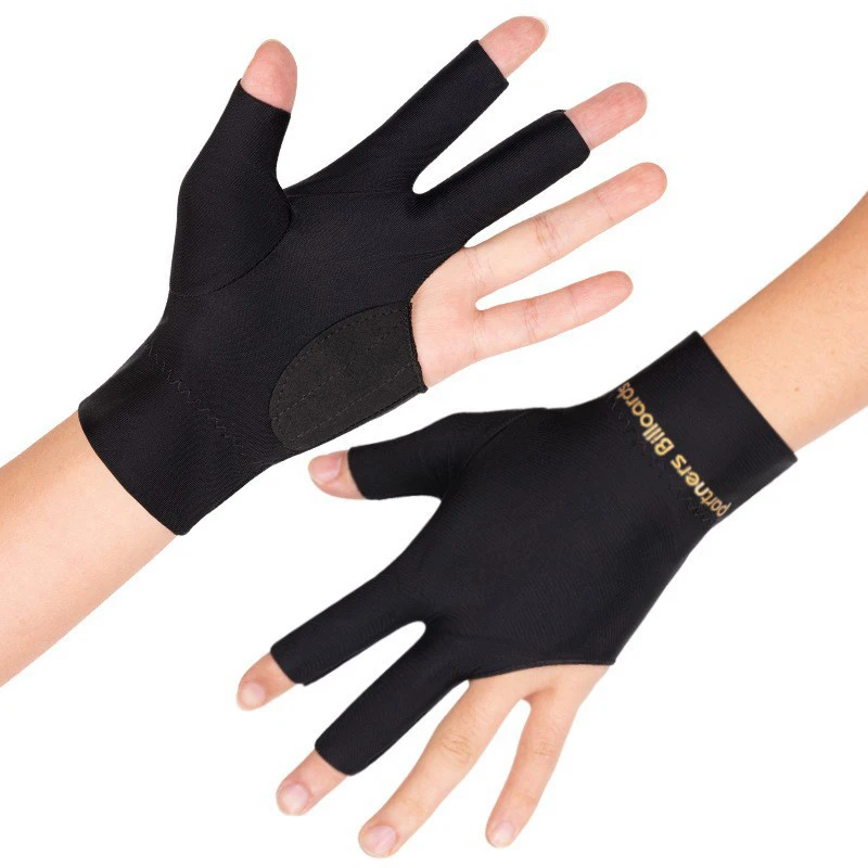 Billiard Three-finger Gloves Anti Skid Snooker Billiard Cue Glove Left Right Hand Unisex Gloves