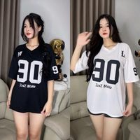 Women's sports T-shirt short sleeve No. 90 print loose comfortable top unisex 2025 hot trend
