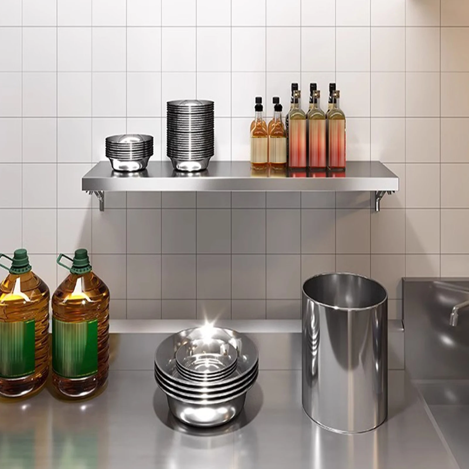 

Stainless Steel Campervan Folding Bracket for Kitchen Dining Room (50cm Length)