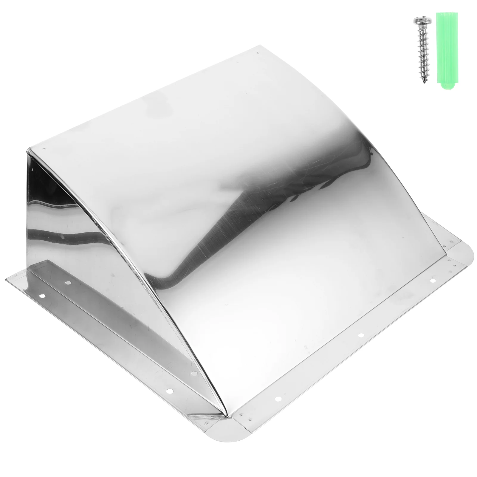 Windshield Air Vent Covers Door Seal Louver Grille Exhaust Hood for Outdoor Ducting Outlet Stainless Steel